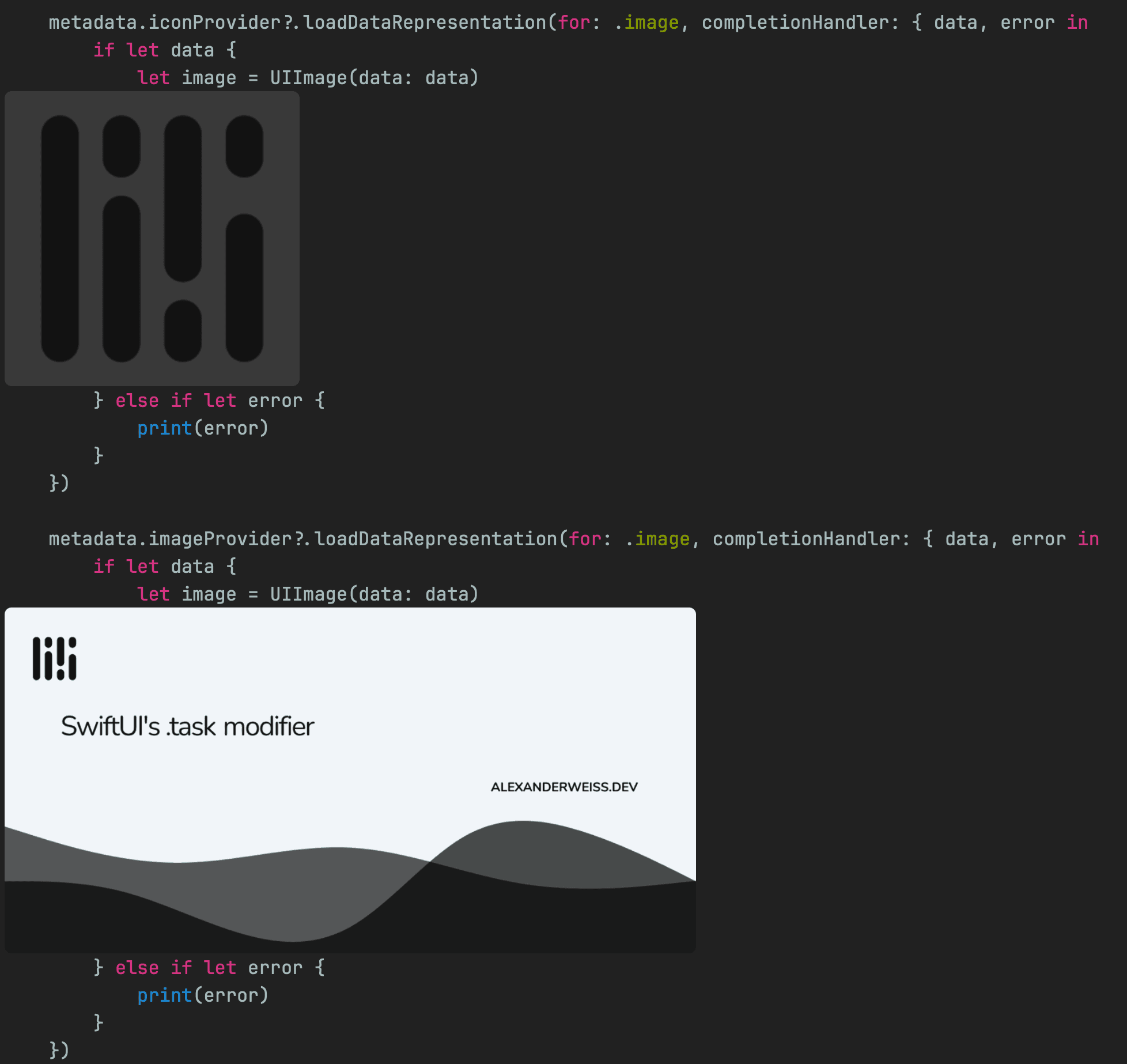 LPLinkMetadata icon and image providers