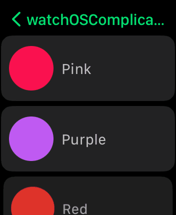 iOS Color Widget Intent Configuration